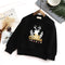 Cartoon elk print long sleeve warm Christmas casual sports sweater